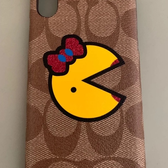 NWT•Coach Signature/Ms PacMan LI iPhone X case-Free screen protector - Picture 4 of 5